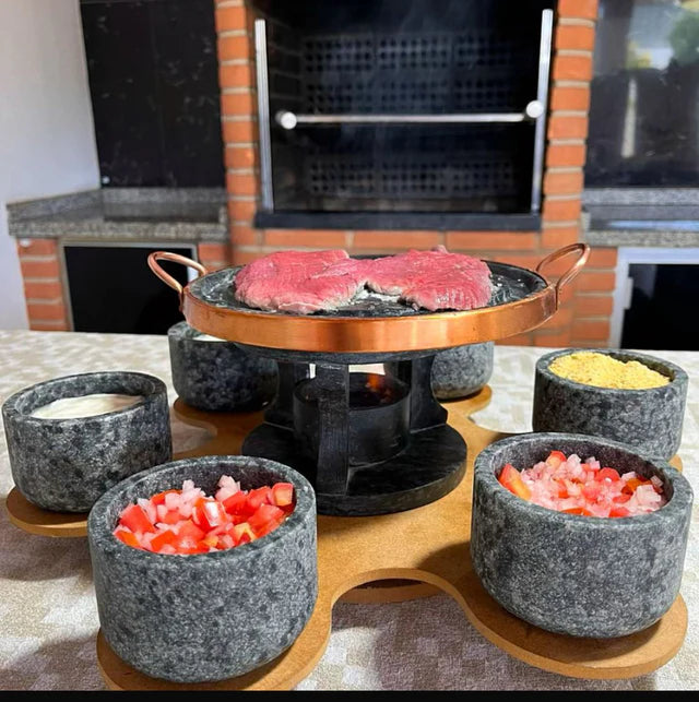 Jogo 9 Peças - Churrasco Giratório (PROMOÇÃO DE LANÇAMENTO) Últimas unidades