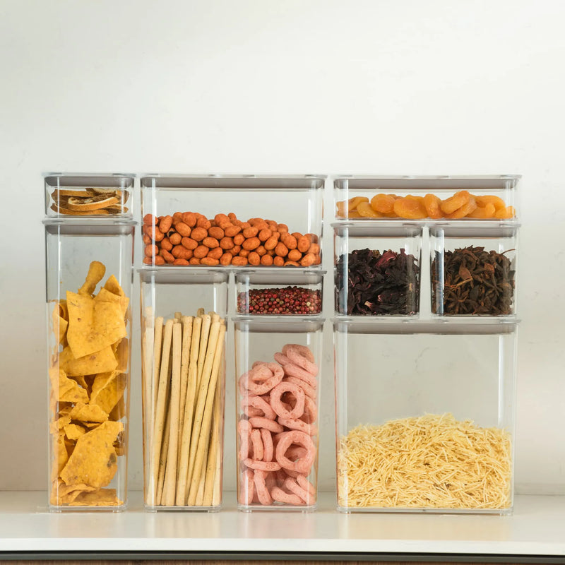 Conjunto de Potes Herméticos Modular Coza Modo Cristal 10 Peças