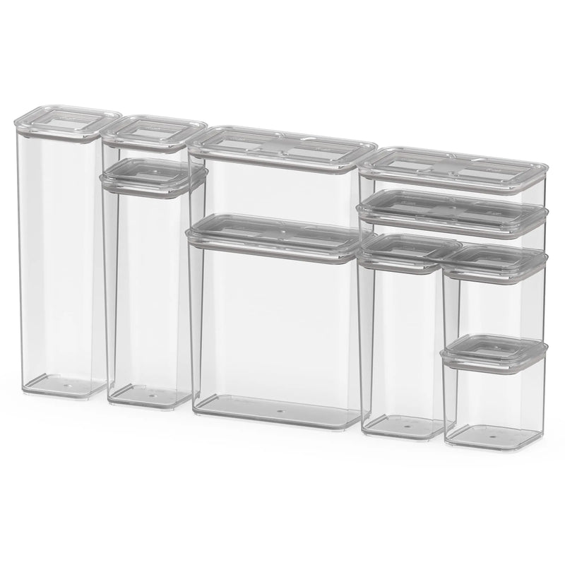 Conjunto de Potes Herméticos Modular Coza Modo Cristal 10 Peças